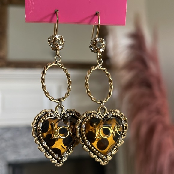 Betsey Johnson Jewelry - Betsey Johnson heart earrings